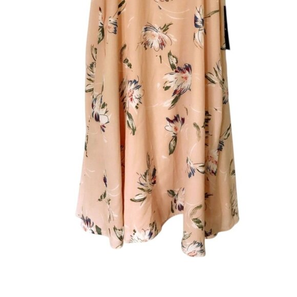 Lulus Merci Bouquet Floral Swing Dress Size S Peach Pink NWT - Picture 10 of 16